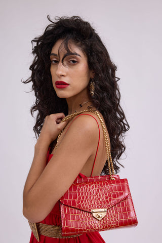 Scarlet Croc Satchel