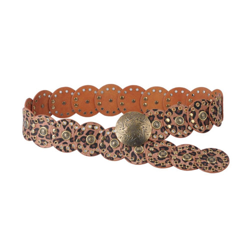 Talk Of The Walk,Accessories Belt, Circles Belt Amazon.com: Xyulaan Western Belts for Woman, Boho Disk  main image 2