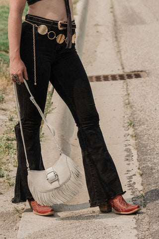 Baguette Bag with Western Fringe - Handbag - mostwantedusa