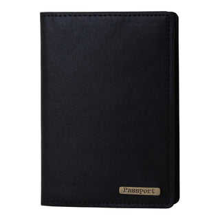 Black Leather Passport Holder - Small Leather Good - mostwantedusa