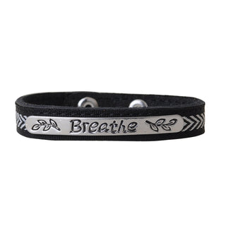 Breathe Silver Plate Leather Bracelet - Bracelet - mostwantedusa