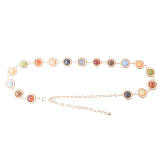 Candy Crystal Multicolor Gold Chain Belt - Belt - mostwantedusa