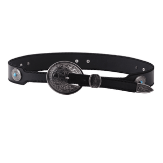 Cassie's Carved Concho Buckle Belt - Belt - mostwantedusa