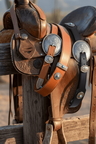 Cassie's Carved Concho Buckle Belt - Belt - mostwantedusa