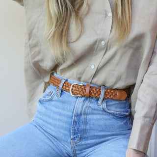 Classic Braided Equestrian Buckle Leather Belt - Belt - mostwantedusa