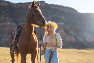 Classic Straw Stretch Belt with Circle Buckle and Beads - Belt - mostwantedusa