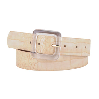 Croc Print Square Resin Buckle Belt - Belt - mostwantedusa