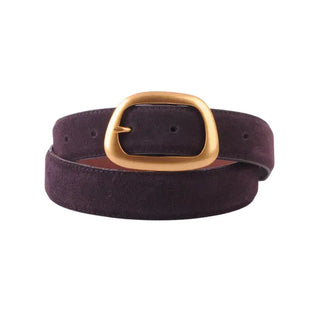 Suede Belt with Asymmetrical Buckle - Ships July 21st