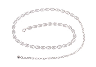 Double Circle Rhinestone Chain Belt - Belt - mostwantedusa