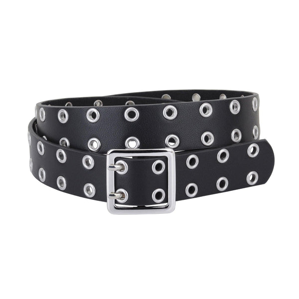 double-grommet-leather-belt-  display picture 2
