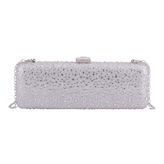 Elongated Rhinestone Clutch - Handbag - mostwantedusa