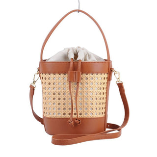 Faux Leather Crossbody Basket Bag - Handbag - mostwantedusa