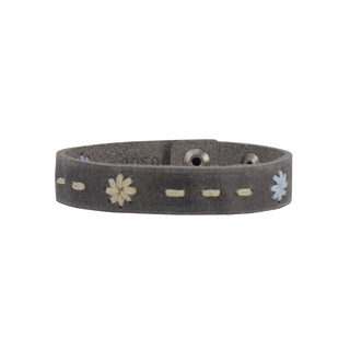 Floral Stitched Leather Bracelet - Bracelet - mostwantedusa