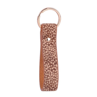 Giraffe Print Calf Hair Keychain - Small Leather Good - mostwantedusa