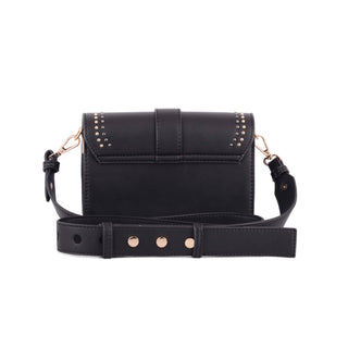 Gold and Silver Studded Camera Strap Crossbody - Handbags - mostwantedusa