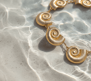 Gold Spiral Seashell Chain Belt - Belts - mostwantedusa