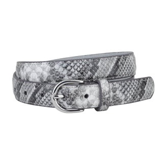 Grey/Silver Snakeskin Belt - mostwantedusa