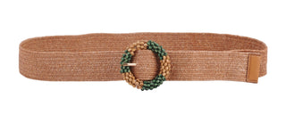 Hand - Beaded Circle Buckle Stretch Belt - Belts - mostwantedusa