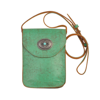 Leather Concho Cellphone Crossbody - Handbag - mostwantedusa