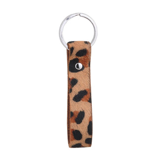 Leopard Print Calf Hair Keychain