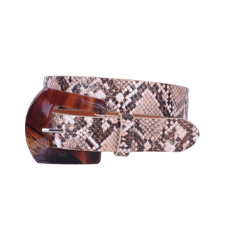 Marble Resin Buckle Python Print Belt - Belt - mostwantedusa