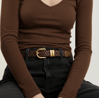 Marlowe Woven Belt with Pointed Metal Tip - Belt - mostwantedusa
