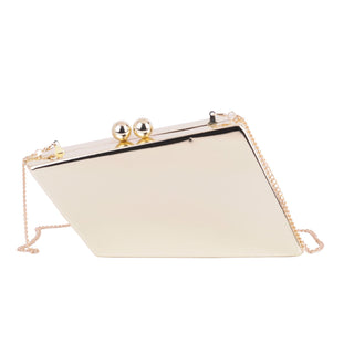 Metallic Chrome Asymmetrical Clutch - Handbag - mostwantedusa