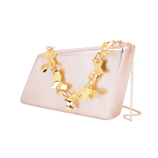 Metallic Faux Leather Asymmetrical Clutch - Handbag - mostwantedusa