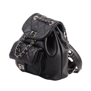 Quilted Mini Backpack with Chain - Handbag - mostwantedusa