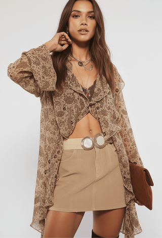 Raffia Stretch Belt with Pearl Buckle - Belts - mostwantedusa