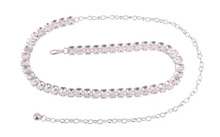 Rectangle Rhinestone Chain Belt - Belts - mostwantedusa