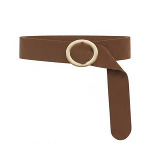 Sienna Suede Wrap Belt with Oversized Oval Buckle - Belt - mostwantedusa