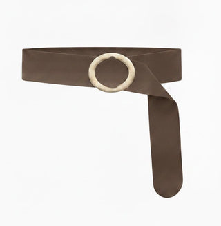 Sienna Suede Wrap Belt with Oversized Oval Buckle - Belt - mostwantedusa