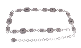 Silver Aztec Design Chain Belt - Belts - mostwantedusa