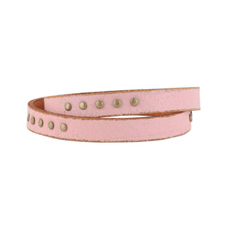 Simple Studded Double Wrap Leather Bracelet - Bracelet - mostwantedusa