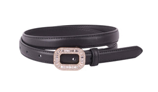 Skinny Rhinestone Buckle Belt - Belts - mostwantedusa