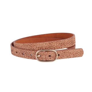 Skinny Spotted Calf Hair Belt - mostwantedusa