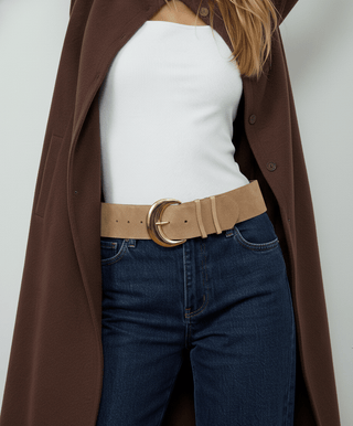Suede Crescent Moon Buckle Belt - Belt - mostwantedusa