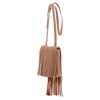 Suede Fringe Crossbody Bag - Handbag - mostwantedusa