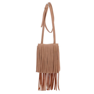 Suede Fringe Crossbody Bag - Handbag - mostwantedusa