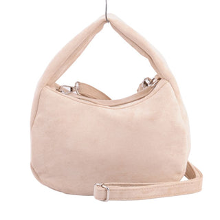 Suede Handbag with Shoulder Strap - Handbag - mostwantedusa