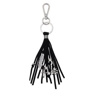 Suede Tassel Charm Keychain