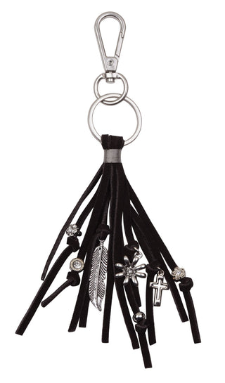 Suede Tassel Charm Keychain - Small Leather Good - mostwantedusa