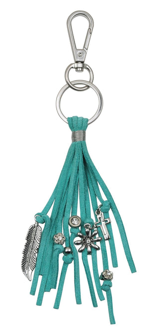 Suede Tassel Charm Keychain - Small Leather Good - mostwantedusa