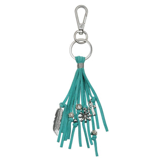 Suede Tassel Charm Keychain