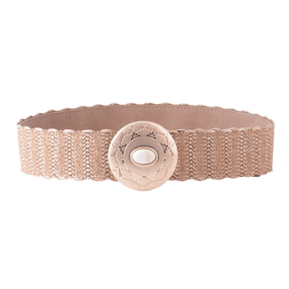 Textured Raffia Belt with Engraved Pearl Buckle - Belts - mostwantedusa