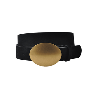 The Oval Plate Suede Belt - Belt - mostwantedusa