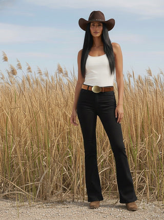 The Oval Plate Suede Belt - Belt - mostwantedusa