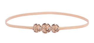 Three Gold Rose Stretch Belt - Belts - mostwantedusa