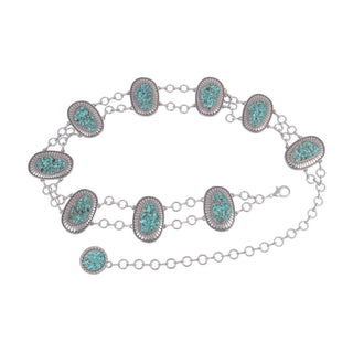 Pebbled Turquoise Stones Concho